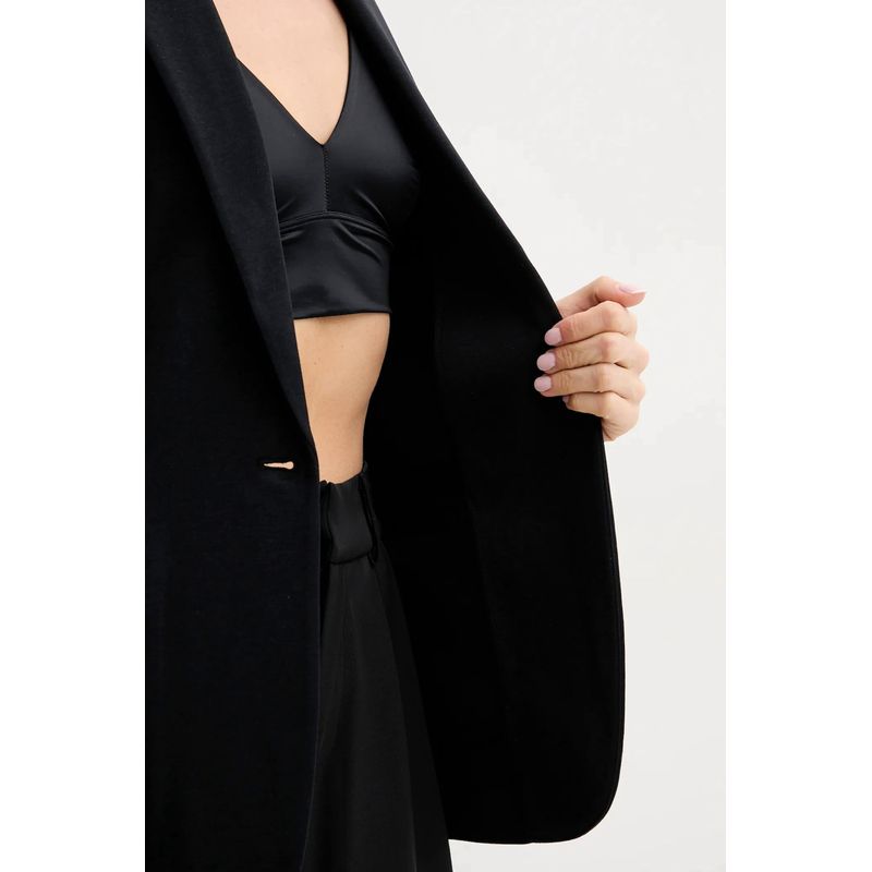 Fashion, accesorii si bijuterii - Femei - Imbracaminte femei - Sacouri si veste femei - Blazer dama Karl Lagerfeld A2W20014 S INTL Negru - Infinity.ro