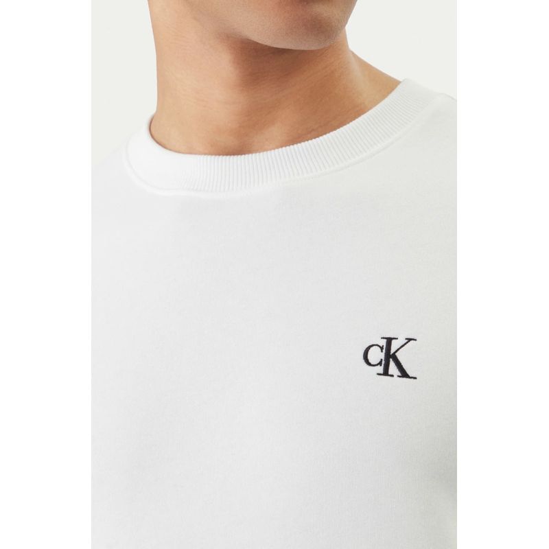 Fashion, accesorii si bijuterii - Barbati - Imbracaminte - Tricouri si bluze barbati - Bluza barbati Calvin Klein jeans  J30J314536 L INTL Alb - Infinity.ro