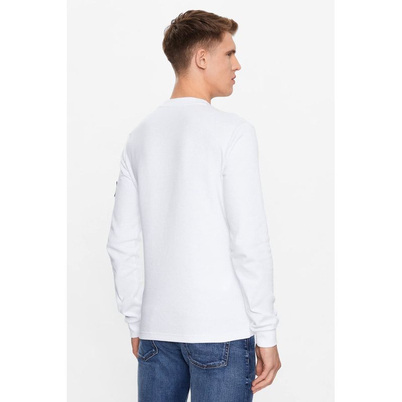 Fashion, accesorii si bijuterii - Barbati - Imbracaminte - Tricouri si bluze barbati - Bluza barbati Calvin Klein jeans  J30J323485 L INTL Alb - Infinity.ro