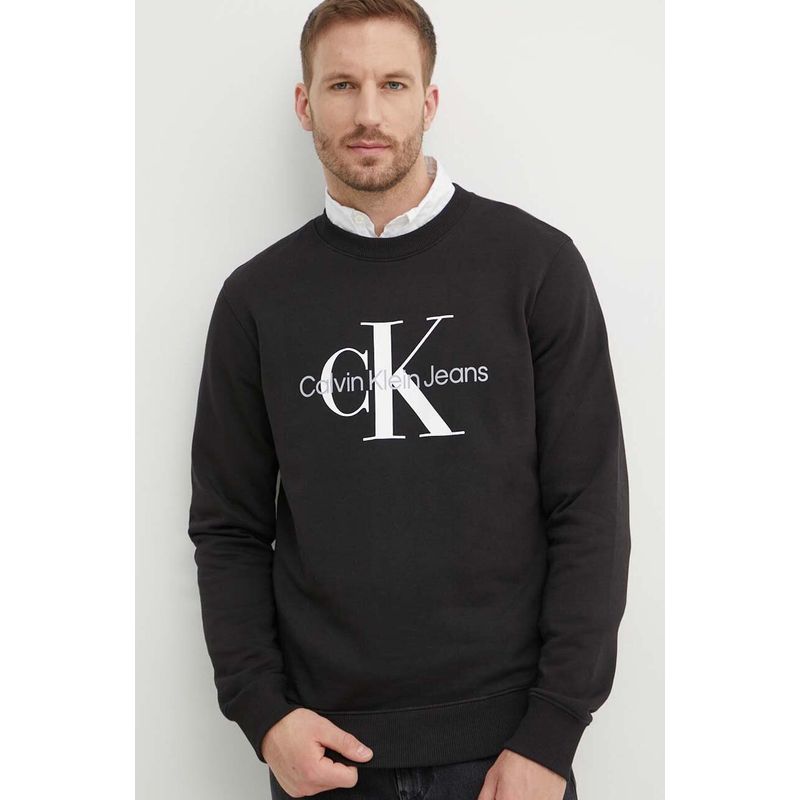 Fashion, accesorii si bijuterii - Barbati - Imbracaminte - Tricouri si bluze barbati - Bluza barbati Calvin Klein jeans J30J320933 M INTL Negru - Infinity.ro