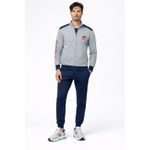 Fashion, accesorii si bijuterii - Barbati - Imbracaminte - Treninguri barbati - Trening barbati Lotto LA1076, set bluza cu fermoar si pantaloni, regular fit M INTL Gri - Infinity.ro