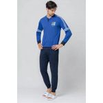 Fashion, accesorii si bijuterii - Barbati - Lenjerie si pijamale barbati - Pijamale barbati - Pijama barbati Lotto LP1224, set 2 piese, bumbac 2XL INTL Albastru - Infinity.ro