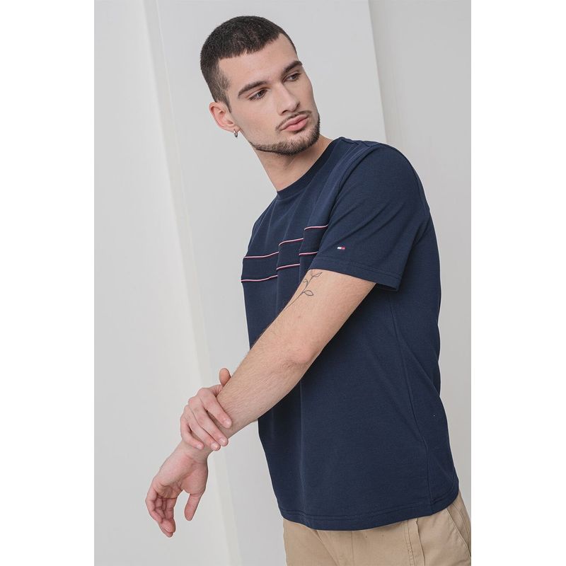 Fashion, accesorii si bijuterii - Barbati - Imbracaminte - Tricouri si bluze barbati - Tricou barbati Tommy Hilfiger MW0MW38981 L INTL Bleumarin - Infinity.ro