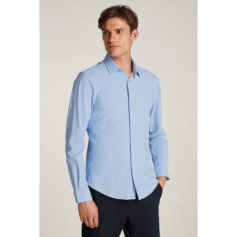 Fashion, accesorii si bijuterii - Barbati - Imbracaminte - Camasi barbati - Camasa barbati Tommy Hilfiger MW0MW36866 S INTL Albastru - Infinity.ro