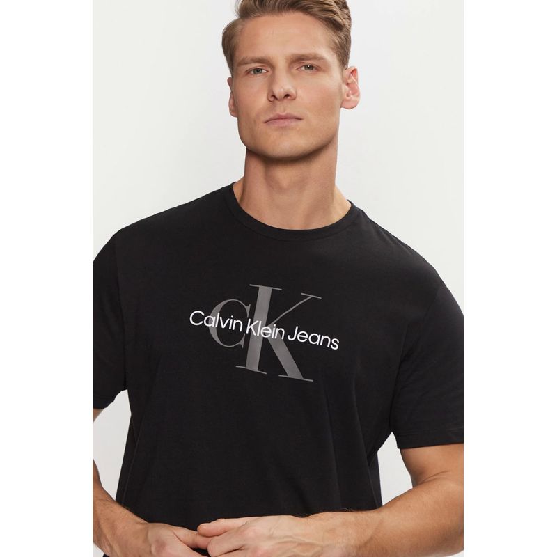 Fashion, accesorii si bijuterii - Barbati - Imbracaminte - Tricouri si bluze barbati - Tricou barbati Calvin Klein Jeans 00040EM286 L INTL Negru - Infinity.ro
