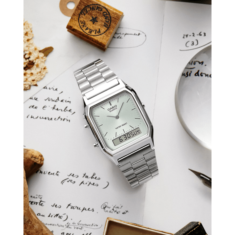 Fashion, accesorii si bijuterii - Femei - Bijuterii femei - Ceasuri femei - Retro Unisex Watch AQ-230A-7AMQYES - Infinity.ro