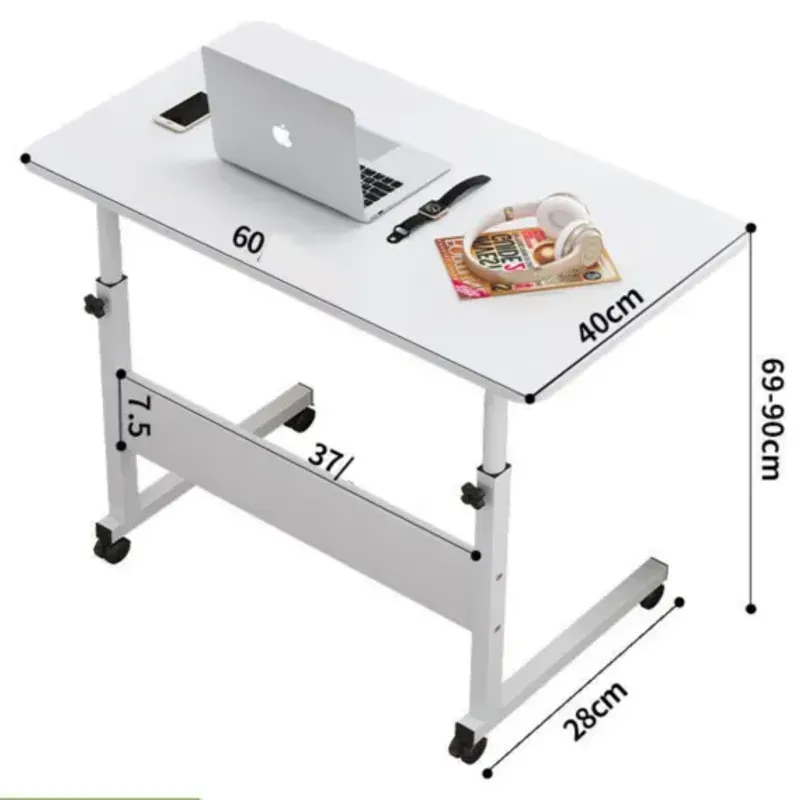 Casa si Gradina - Mobilier - Mese si birouri - Mese living - Masa Universala, Inaltime Reglabila, Cu Roti Blocabile, Ideal pt Laptop, Scris, Servit Mancarea, 60x40 cm, Neagra - Infinity.ro