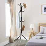 Casa si Gradina - Mobilier - Organizare si depozitare - Cuiere - Cuier pentru haine, tip pom, 3 nivele, 12 agatatori, metal, 170 cm, negru - Infinity.ro