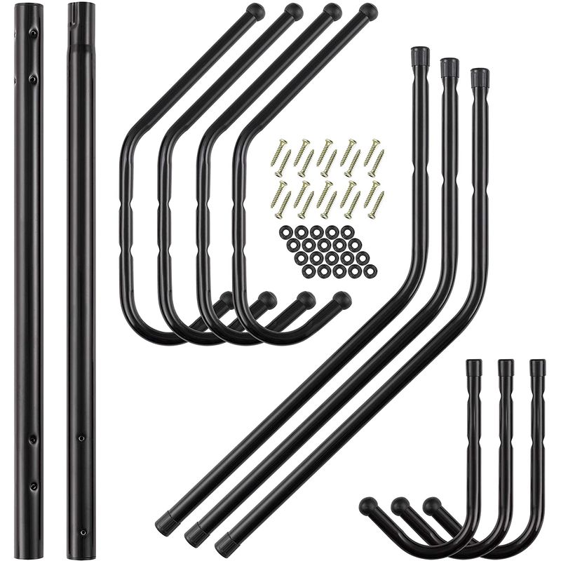 Casa si Gradina - Mobilier - Organizare si depozitare - Cuiere - Cuier pentru haine, tip pom, 3 nivele, 12 agatatori, metal, 170 cm, negru - Infinity.ro