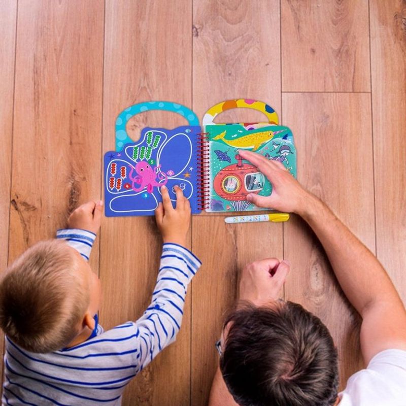 Carti si Birotica - Carti - Carti pentru copii - Carti de colorat - Carte reutilizabila de colorat cu apa Magic Water Book "Poneiul Curcubeu" - Infinity.ro