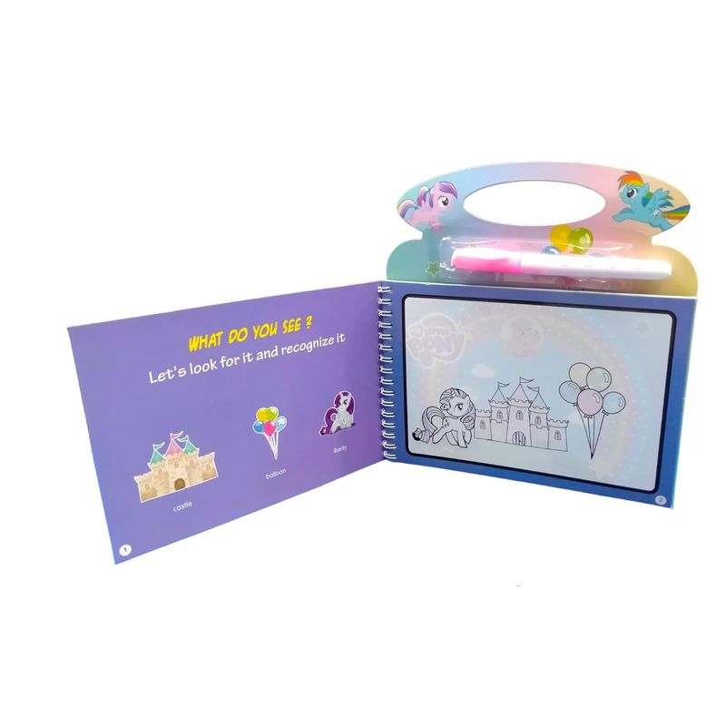 Carti si Birotica - Carti - Carti pentru copii - Carti de colorat - Carte reutilizabila de colorat cu apa Magic Water Book "Poneiul Curcubeu" - Infinity.ro