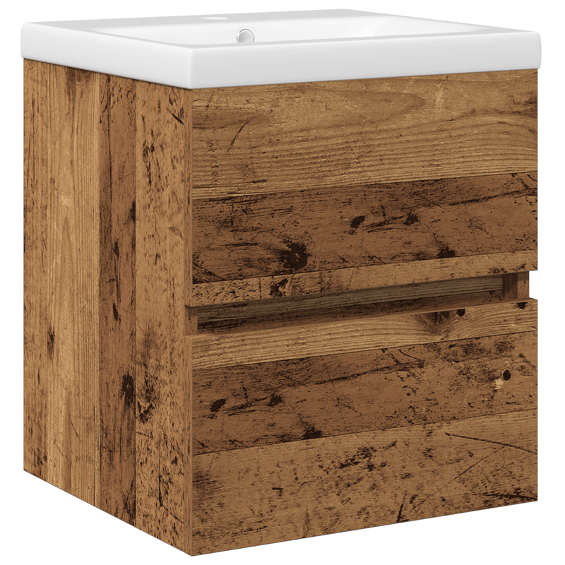 Casa si Gradina - Mobilier - Mobilier baie - Comode baie - Cabinet Chiuveta cu Chiuveta Inclusa Stejar Negru Lemn Ingineresc - Infinity.ro