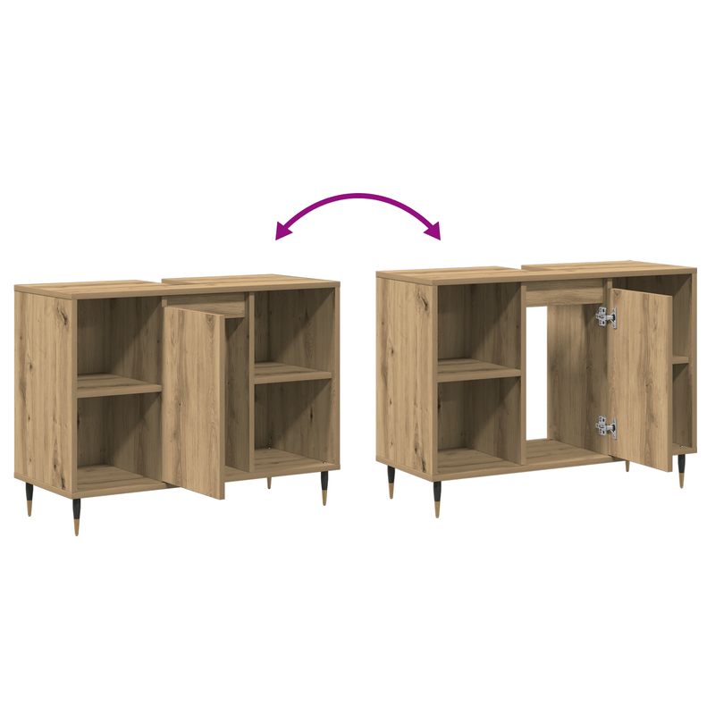 Casa si Gradina - Mobilier - Mobilier baie - Comode baie - Unitate closet Stejar Handmade MDF Standard Closet - Infinity.ro