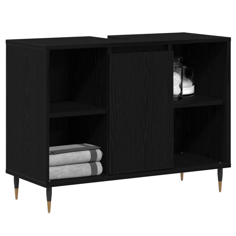 Casa si Gradina - Mobilier - Mobilier baie - Comode baie - Unitate de vanitate Stejar negru Lemn prelucrat Mediu - Infinity.ro