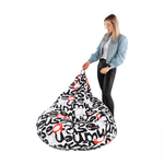 Casa si Gradina - Mobilier - Scaune si fotolii - Fotolii - Fotoliu tip puff, model alb / negru / gri / rosu, ELION - Infinity.ro