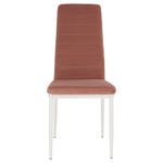 Casa si Gradina - Mobilier - Scaune si fotolii - Scaune - Scaun, tesatura de catifea roz / metal alb, Coleta Nova - Infinity.ro