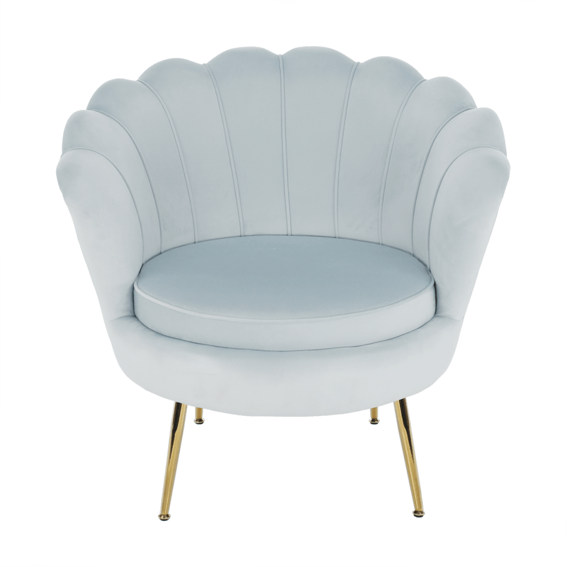 Casa si Gradina - Mobilier - Scaune si fotolii - Fotolii - Fotoliu in stil Art-deco, catifea Velvet gri-albastru/crom auriu, NOBLIN - Infinity.ro