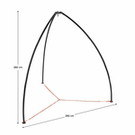 Casa si Gradina - Gradina si terasa - Balansoare si hamace - Balansoare - Suport pentru scaun suspendat, negru, HAKI - Infinity.ro