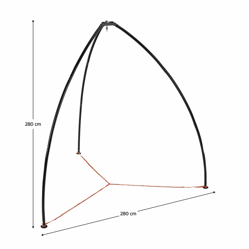Casa si Gradina - Gradina si terasa - Balansoare si hamace - Balansoare - Suport pentru scaun suspendat, negru, HAKI - Infinity.ro