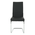 Casa si Gradina - Mobilier - Scaune si fotolii - Scaune - Scaun dining, piele ecologica neagra, alba/crom, NEANA - Infinity.ro