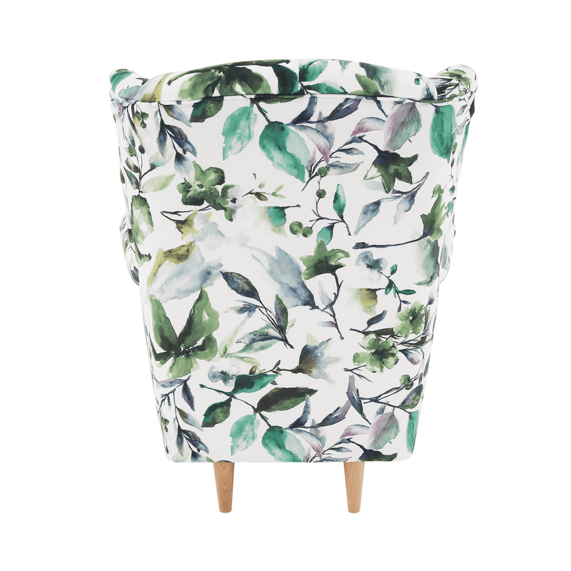 Casa si Gradina - Mobilier - Scaune si fotolii - Fotolii - Fotoliu, material textil model frunze verzi, CHARLOT - Infinity.ro