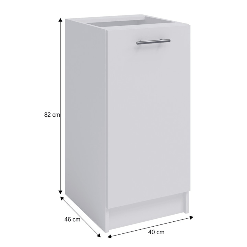 Casa si Gradina - Mobilier - Dulapuri si sifoniere - Dulapuri - Dulap inferior, alb, dreapta, FABIANA S40 - Infinity.ro