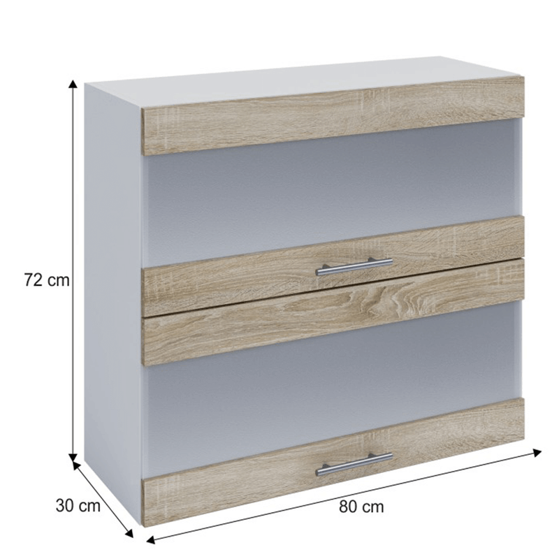 Casa si Gradina - Mobilier - Dulapuri si sifoniere - Dulapuri - Dulap superior, stejar sonoma/alb, FABIANA W80K2S - Infinity.ro