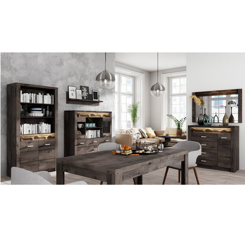 Casa si Gradina - Mobilier - Dulapuri si sifoniere - Dulapuri - Vitrina, frasin inchis, INFINITY I-03 - Infinity.ro