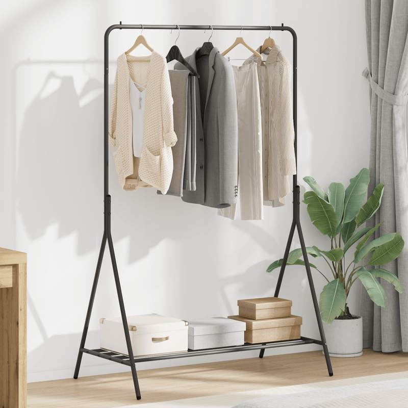 Casa si Gradina - Mobilier - Organizare si depozitare - Umerase si valeti - Valet haine Negru Metal Mediu Depozitare Cerc haine - Infinity.ro