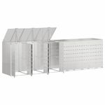 Casa si Gradina - Gradina si terasa - Mobilier exterior - Dulapuri si lazi depozitare exterior - Depozitare pentru 3 pubele Wheelie Argintiu - Infinity.ro