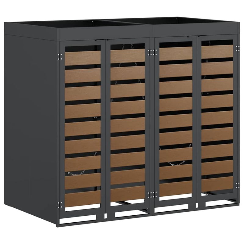 Casa si Gradina - Gradina si terasa - Mobilier exterior - Dulapuri si lazi depozitare exterior - Depozitare pentru 3 pubele Wheelie Antracit - Infinity.ro