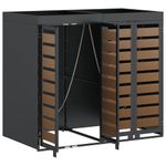 Casa si Gradina - Gradina si terasa - Mobilier exterior - Dulapuri si lazi depozitare exterior - Depozitare pentru 3 pubele Wheelie Antracit - Infinity.ro