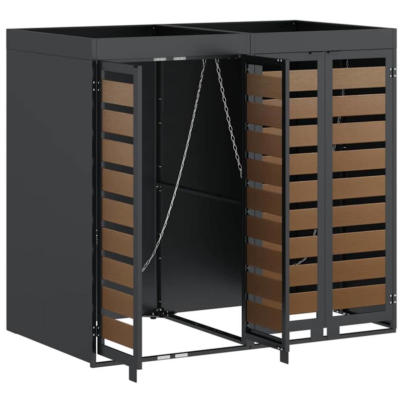 Casa si Gradina - Gradina si terasa - Mobilier exterior - Dulapuri si lazi depozitare exterior - Depozitare pentru 3 pubele Wheelie Antracit - Infinity.ro