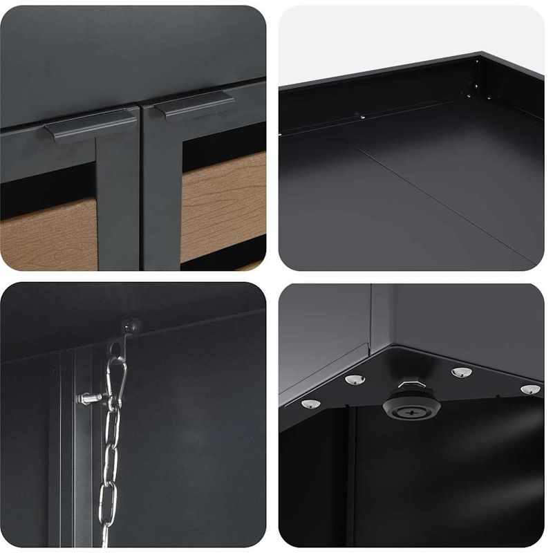 Casa si Gradina - Gradina si terasa - Mobilier exterior - Dulapuri si lazi depozitare exterior - Depozitare pentru 3 pubele Wheelie Antracit - Infinity.ro