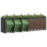 Casa si Gradina - Gradina si terasa - Mobilier exterior - Dulapuri si lazi depozitare exterior - Depozitare pentru 3 pubele Wheelie Antracit - Infinity.ro