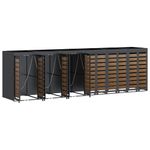 Casa si Gradina - Gradina si terasa - Mobilier exterior - Dulapuri si lazi depozitare exterior - Depozitare pentru 3 pubele Wheelie Antracit - Infinity.ro