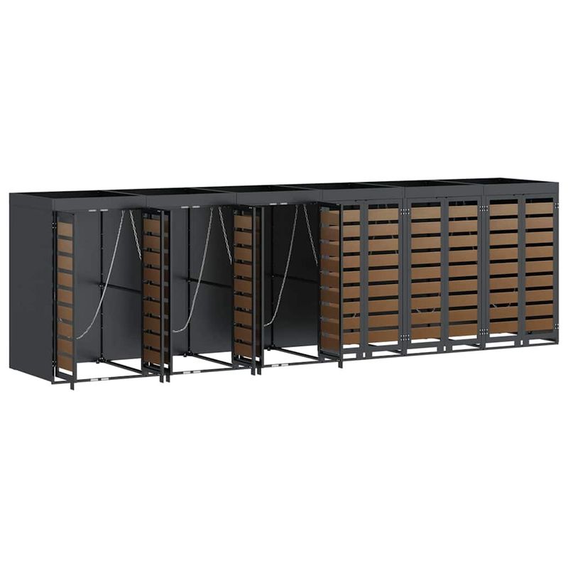 Casa si Gradina - Gradina si terasa - Mobilier exterior - Dulapuri si lazi depozitare exterior - Depozitare pentru 3 pubele Wheelie Antracit - Infinity.ro