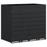 Casa si Gradina - Gradina si terasa - Mobilier exterior - Dulapuri si lazi depozitare exterior - Depozitare pentru 2 pubele Wheelie Negru 136 x 77,5 x 121,5 cm - Infinity.ro