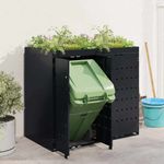Casa si Gradina - Gradina si terasa - Mobilier exterior - Dulapuri si lazi depozitare exterior - Depozitare pentru 2 pubele Wheelie Negru 136 x 77,5 x 121,5 cm - Infinity.ro