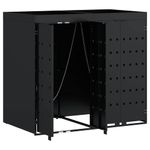 Casa si Gradina - Gradina si terasa - Mobilier exterior - Dulapuri si lazi depozitare exterior - Depozitare pentru 2 pubele Wheelie Negru 136 x 77,5 x 121,5 cm - Infinity.ro