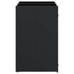 Casa si Gradina - Gradina si terasa - Mobilier exterior - Dulapuri si lazi depozitare exterior - Depozitare pentru 2 pubele Wheelie Negru 136 x 77,5 x 121,5 cm - Infinity.ro