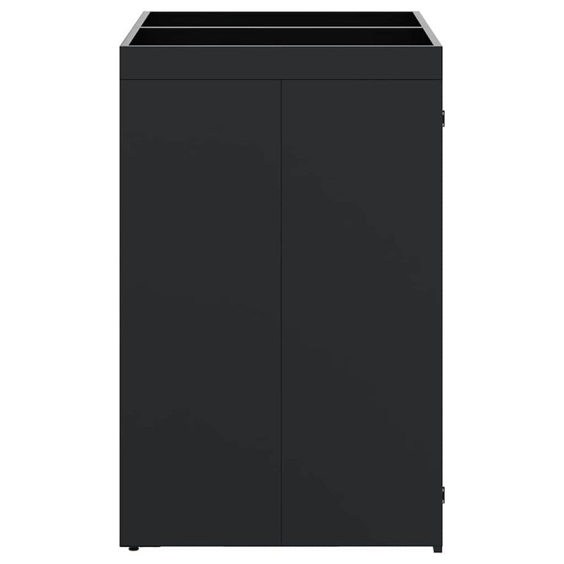 Casa si Gradina - Gradina si terasa - Mobilier exterior - Dulapuri si lazi depozitare exterior - Depozitare pentru 2 pubele Wheelie Negru 136 x 77,5 x 121,5 cm - Infinity.ro