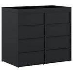 Casa si Gradina - Gradina si terasa - Mobilier exterior - Dulapuri si lazi depozitare exterior - Depozitare pentru 2 pubele Wheelie Negru 136 x 77,5 x 121,5 cm - Infinity.ro