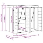 Casa si Gradina - Gradina si terasa - Mobilier exterior - Dulapuri si lazi depozitare exterior - Depozitare pentru 2 pubele Wheelie Negru 136 x 77,5 x 121,5 cm - Infinity.ro