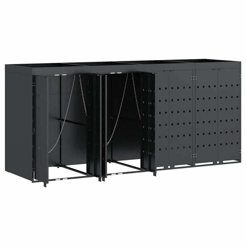 Casa si Gradina - Gradina si terasa - Mobilier exterior - Dulapuri si lazi depozitare exterior - Depozitare pentru 4 pubele Wheelie Antracit - Infinity.ro
