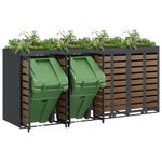 Casa si Gradina - Gradina si terasa - Mobilier exterior - Dulapuri si lazi depozitare exterior - Depozitare pentru 3 pubele Wheelie Antracit - Infinity.ro