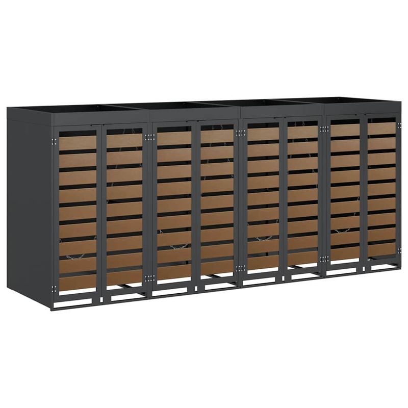 Casa si Gradina - Gradina si terasa - Mobilier exterior - Dulapuri si lazi depozitare exterior - Depozitare pentru 3 pubele Wheelie Antracit - Infinity.ro