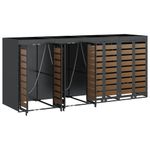 Casa si Gradina - Gradina si terasa - Mobilier exterior - Dulapuri si lazi depozitare exterior - Depozitare pentru 3 pubele Wheelie Antracit - Infinity.ro