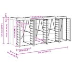 Casa si Gradina - Gradina si terasa - Mobilier exterior - Dulapuri si lazi depozitare exterior - Depozitare pentru 3 pubele Wheelie Antracit - Infinity.ro