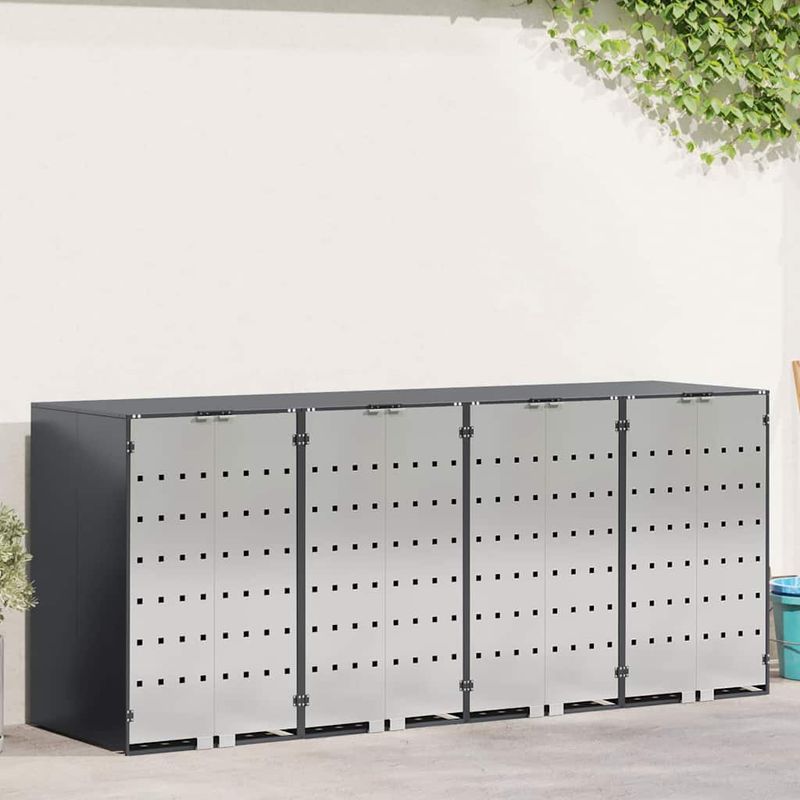 Casa si Gradina - Gradina si terasa - Mobilier exterior - Dulapuri si lazi depozitare exterior - Depozitare pentru 3 pubele Wheelie Antracit - Infinity.ro